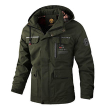 Load image into Gallery viewer, Fashion Men Casual Windbreaker Jacket Hooded Jacket Man Waterproof Outdoor Soft Men's Waterproof Windproof Jackets Breathable Snow Jacket With Hood Modern Winter Clothing Warm Thick Jacket For Outdoor