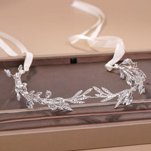 Load image into Gallery viewer, Fashion New Crystal Silver Color Tiara Crowns Leaf Rhinestone Wedding Headbands Hairbands Bridal Women Hair Jewelry Gorgeous Hair Accessories For Women