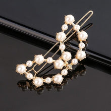 Load image into Gallery viewer, Fashion Pearl Hair Clip Women Girls Elegant Design Triangular Star Round Hairpin Barrette Hair Pins Ponytail Gorgeous Hair Accessories For Women