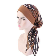 Load image into Gallery viewer, Fashion Printed Flowers Soft Beanie Turban Hat Inner Hijabs Cap Muslim Head Scarf Turban Bonnet Ladies Wrap Under Hijab Caps For Women