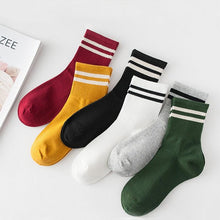 Load image into Gallery viewer, Fashion Socks Cotton Rainbow Color Black And White Christmas Gift Classic Warm Casual Tide Harajuku Funny Cute Pop Korean Socks Short Socks For Men And Women