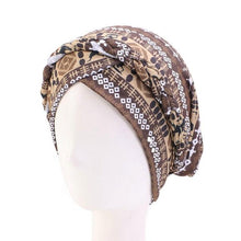 Load image into Gallery viewer, Fashion Soft Cotton Print Braid Turban Lightweight Muslim Turbans Head For Women Women's Hijabs Caps Hat Lightweight Inner Hijab Caps Elegant Arab Wrap Head Scarves Turban Scarf For Women