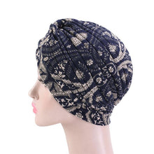 Load image into Gallery viewer, Fashion Soft Cotton Print Inner Headdress Lightweight Turban Elegant Bonnet Hijab Caps Arab Wrap Hijab Headscarf Hat For Woman