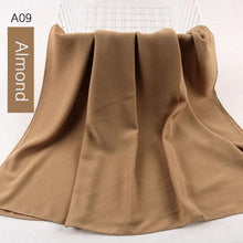 Load image into Gallery viewer, Fashion Soft Long Plain High Quality Premium Heavy Lightweight Elegant Chiffon Hijab Scarf Scarves Hijabs Lightweight Islamic Head Wear Escharpe Shawls Long Shawls For Women