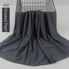 Load image into Gallery viewer, Fashion Soft Long Plain High Quality Premium Heavy Lightweight Elegant Chiffon Hijab Scarf Scarves Hijabs Lightweight Islamic Head Wear Escharpe Shawls Long Shawls For Women