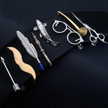 Load image into Gallery viewer, Fashion Tie Clips Men's Metal Necktie Bar Tie Bar Clip Men's Daily Tie Clip Accessories Unique Modern Stainless Steel Fashion Business Tie Bar Formal Shirt Wedding Ceremony Gold Tie Clip Men's Party Gifts