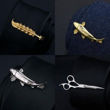 Load image into Gallery viewer, Fashion Tie Clips Men's Metal Necktie Bar Tie Bar Clip Men's Daily Tie Clip Accessories Unique Modern Stainless Steel Fashion Business Tie Bar Formal Shirt Wedding Ceremony Gold Tie Clip Men's Party Gifts