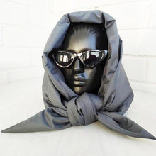 Load image into Gallery viewer, Fashion Winter Light Soft Warm Puffer Neckerchief Puff Neck Scarf Lightweight Head Wrap Headscarf Scarf Triangle Shawl Hood Scarf Puffy For Women