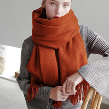 Load image into Gallery viewer, Fashion Winter Soft Wool Scarf Thickening Cashmere Lightweight Scarves Elegant Scarves Cashmere Escharpe Scarfs Lightweight Shawls Hijabs Shawls Scarves Warm Warps For Women