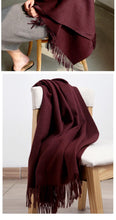 Load image into Gallery viewer, Fashion Winter Soft Wool Scarf Thickening Cashmere Lightweight Scarves Elegant Scarves Cashmere Escharpe Scarfs Lightweight Shawls Hijabs Shawls Scarves Warm Warps For Women