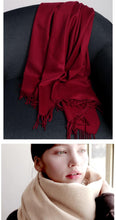 Load image into Gallery viewer, Fashion Winter Soft Wool Scarf Thickening Cashmere Lightweight Scarves Elegant Scarves Cashmere Escharpe Scarfs Lightweight Shawls Hijabs Shawls Scarves Warm Warps For Women
