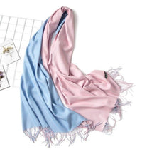 Load image into Gallery viewer, Fashion Winter Solid Soft Scarf Cashmere Lightweight Scarves Shawls Cashmere Escharpe Scarfs Lightweight Shawls Hijabs Shawls Escharpe Elegant Wrap Blanket Bandana Tassel For Lady