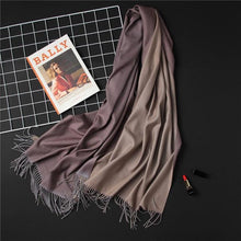 Load image into Gallery viewer, Fashion Winter Solid Soft Scarf Cashmere Lightweight Scarves Shawls Cashmere Escharpe Scarfs Lightweight Shawls Hijabs Shawls Escharpe Elegant Wrap Blanket Bandana Tassel For Lady