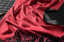 Load image into Gallery viewer, Fashion Winter Solid Soft Scarf Cashmere Lightweight Scarves Shawls Cashmere Escharpe Scarfs Lightweight Shawls Hijabs Shawls Escharpe Elegant Wrap Blanket Bandana Tassel For Lady