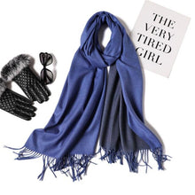 Load image into Gallery viewer, Fashion Winter Solid Soft Scarf Cashmere Lightweight Scarves Shawls Cashmere Escharpe Scarfs Lightweight Shawls Hijabs Shawls Escharpe Elegant Wrap Blanket Bandana Tassel For Lady