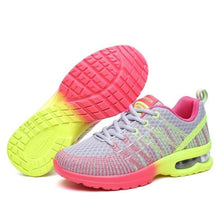 Load image into Gallery viewer, Fashion Women Lightweight Running Shoes Outdoor Sports Shoes Breathable Mesh Comfort Air Cushion Lace Up Sneakers Womans Athletic Sneakers Workout Running Shoes