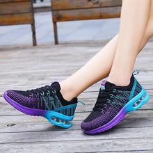 Load image into Gallery viewer, Fashion Women Lightweight Running Shoes Outdoor Sports Shoes Breathable Mesh Comfort Air Cushion Lace Up Sneakers Womans Athletic Sneakers Workout Running Shoes