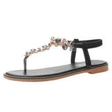 Load image into Gallery viewer, Fashion Women Sandals Luxury Design Beach Sandals Platform Ladies Shoes Light Breathable Rhinestone Sandals Women's Flat Sandals Flip Flop Jeweled Sandals