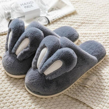 Load image into Gallery viewer, Fashion Women Slippers Winter Warm Fur Shoes Men Couples Cute Rabbit Ears Soft Sole Home Indoor Plush Winter Warm Memory Foam Cotton Home Slippers Soft Plush Fleece Slip On House Slippers