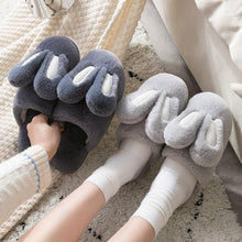 Load image into Gallery viewer, Fashion Women Slippers Winter Warm Fur Shoes Men Couples Cute Rabbit Ears Soft Sole Home Indoor Plush Winter Warm Memory Foam Cotton Home Slippers Soft Plush Fleece Slip On House Slippers
