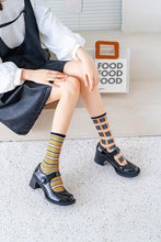 Load image into Gallery viewer, Fashion Women Socks New Spring Summer Mesh Thin Long Printed Socks Women Casual Breathable Fresh Flower Socks Korea Style Color Thin Socks For Women