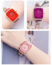 Load image into Gallery viewer, Fashion Women Watches White Leather Minimalist Rectangle Ladies Quartz Dress Wristwatch Fashion Leather Wrist Watch Rectangle Elegant Simple Dial Analog Quartz Dress Watch