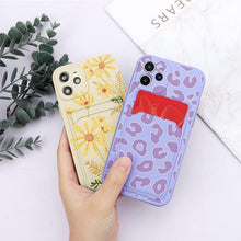 Load image into Gallery viewer, Fashionable Anti-Scratch Soft Lining Protective Case For iPhone Cases Card Holder Cute Flower Heart Phone Case For iPhone 12 13 Mini Pro Beautiful Design Soft Iphone Case