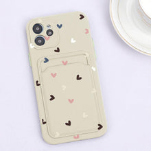 Load image into Gallery viewer, Fashionable Anti-Scratch Soft Lining Protective Case For iPhone Cases Card Holder Cute Flower Heart Phone Case For iPhone 12 13 Mini Pro Beautiful Design Soft Iphone Case