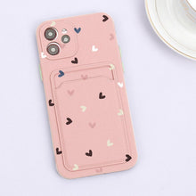 Load image into Gallery viewer, Fashionable Anti-Scratch Soft Lining Protective Case For iPhone Cases Card Holder Cute Flower Heart Phone Case For iPhone 12 13 Mini Pro Beautiful Design Soft Iphone Case