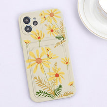 Load image into Gallery viewer, Fashionable Anti-Scratch Soft Lining Protective Case For iPhone Cases Card Holder Cute Flower Heart Phone Case For iPhone 12 13 Mini Pro Beautiful Design Soft Iphone Case