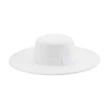 Load image into Gallery viewer, Fashionable Fedora Hats Women Wide Brim Dress Caps Women's Fedora Hats Elegant Wide Brim Fedora Hat Wedding Men Hat Warm Retro Style Belt 56-58cm