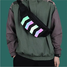 Load image into Gallery viewer, Fashionable Flash Reflective Chest Bag Iridescent Belt Bum Bag For Travel Festival Sports Unisex Waist Bags