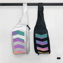 Load image into Gallery viewer, Fashionable Flash Reflective Chest Bag Iridescent Belt Bum Bag For Travel Festival Sports Unisex Waist Bags