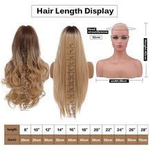 Load image into Gallery viewer, Fashionable Long Wavy Synthetic Wigs Brown to Blonde Ombre with Bangs Fake Hair for Women Daily Cosplay Party Heat Resistant Wigs For Black Women Gifts for Girlfriends