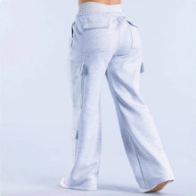 Load image into Gallery viewer, Women's Loose-Fit Casual Pants with Pockets – Solid Color Two-Tone Label