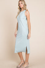 Load image into Gallery viewer, Ribbed Knit Sleeveless Midi Dress For Women – Simple, Casual, Elegant, Versatile and Chic Midi Dress with Ribbed Texture for Every Occasion