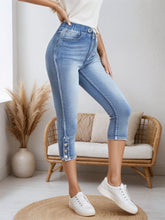 Load image into Gallery viewer, Women’s Drawstring Denim Shorts