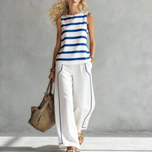 Load image into Gallery viewer, Women's Sleeveless Printed Tank Top & Wide-Leg Pants Two-Piece Set