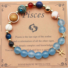 Load image into Gallery viewer, Twelve Constellations Bracelets - Natural Stone Beaded Bracelets with Eight Planet Designs