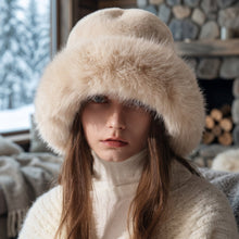 Load image into Gallery viewer, Mongolian Style Oversized Furry Wool Fisherman Hat