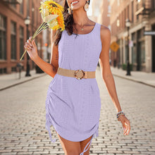 Load image into Gallery viewer, Women's Sleeveless Drawstring Hollow-Out Mini Dress