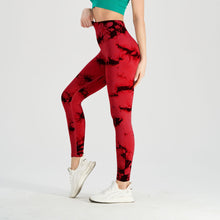 Load image into Gallery viewer, Women's Seamless Tie-Dye Yoga Pants – Knitted High-Waist Leggings