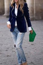 Load image into Gallery viewer, One-Button Lapel Collar Long Sleeve Blazer for Women