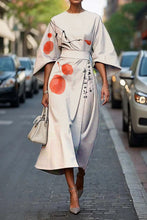 Load image into Gallery viewer, Geometric Print Batwing Sleeve Flowy Maxi Dress – 12 Styles, XS–XXXL