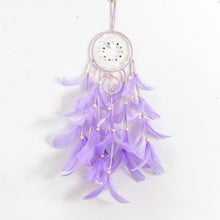 Load image into Gallery viewer, Feather Crafts Dream Catcher Brown Wind Chimes Handmade Christmas Net Handmade Wall Hanging Home Decor Dream Catcher With Feathers For Wall Hanging Car Home Balcony Decorations