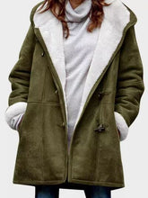 Load image into Gallery viewer, Full Size Pocketed Long Sleeve Hooded Toggle Jacket – Stylish & Functional Outerwear for Women
