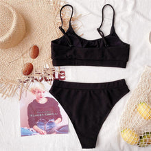 Load image into Gallery viewer, Female High Waist Swimsuit Bikini Sports Swimsuits For Women Two Piece Crop Top Bikini Set High Waist High Cut Bathing Suits Women Swimwear Two-piece Bikini Set Bathing Suit Swimwear