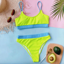 Load image into Gallery viewer, Female Push Up Swimsuit Modern Swimwear For Women Bikinis High Waist Bikini Set Solid Bikini 2 Piece Swimsuit Bathing Suits Women Bathing Suit High Waist Bikini Set Sport Wear Swimming Suit Bikini