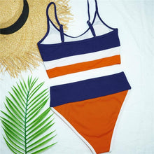 Load image into Gallery viewer, Female Push Up Swimsuit Modern Swimwear For Women Bikinis High Waist Bikini Set Solid Bikini 2 Piece Swimsuit Bathing Suits Women Bathing Suit High Waist Bikini Set Sport Wear Swimming Suit Bikini