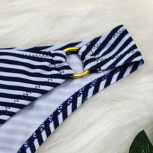 Load image into Gallery viewer, Female Two Piece Swimsuit Low Waist Bikini Floral Printing Swimwear Push Up Bathing Suit Detachable Padded Push Up Striped Bikini Set Two Piece Swimsuit Ladies Vintage Lace Bikini Sets Beach Swimwear